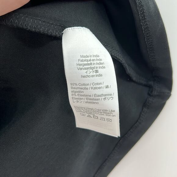 J. Crew Women's Squareneck cap-sleeve top in stretch cotton blend - Black - S - Picture 4 of 6